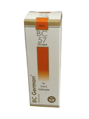 Box of BC 57 Drops for liver and gallbladder on a white background