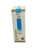 Box of BC 58 Drops for men on a white background