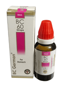 BC 60 Drops bottle and packaging on a white background
