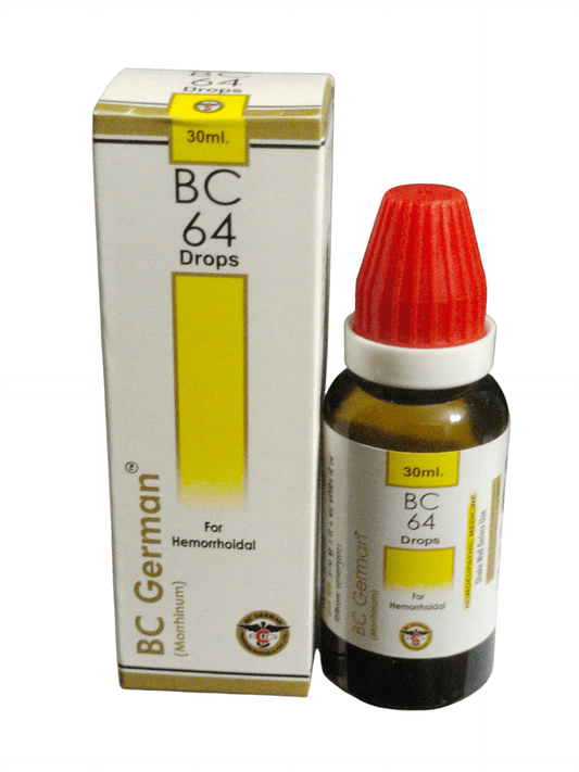 BC German BC 64 Drops bottle and packaging on a white background