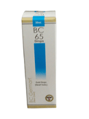 Box of BC 65 Drops with blue and gold design on a white background