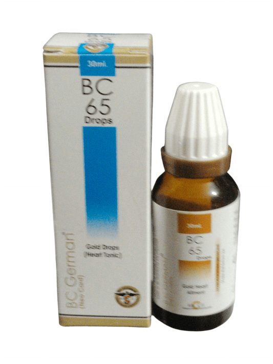 BC 65 Drops bottle and packaging on a white background