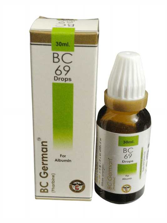 BC German BC 69 Drops bottle and packaging on a white background
