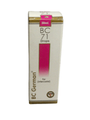 Box of BC German BC 71 Drops on a white background