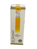 Box of BC German BC 72 Drops on a white background