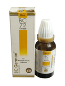 BC 72 Drops packaging and bottle on a white background