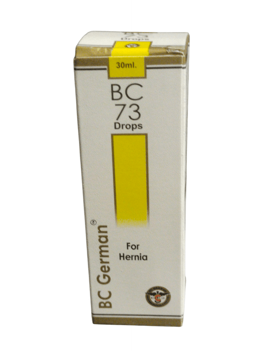 Box of BC 73 Drops for Hernia on a white background
