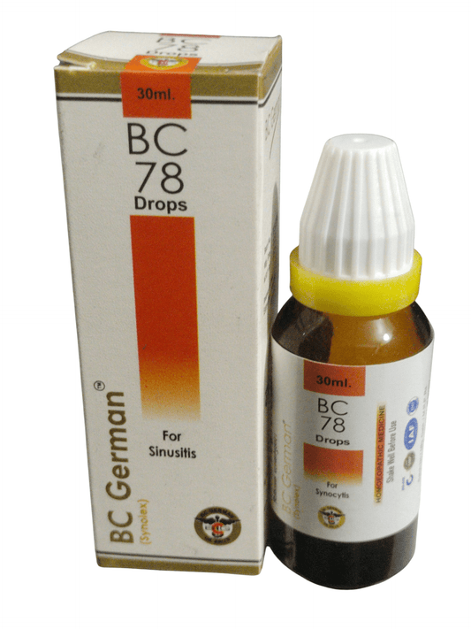 BC 78 Drops bottle and packaging on a white background