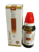 BC 80 Drops bottle and packaging on a white background