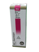 Box of BC German BC 81 Drops on a white background
