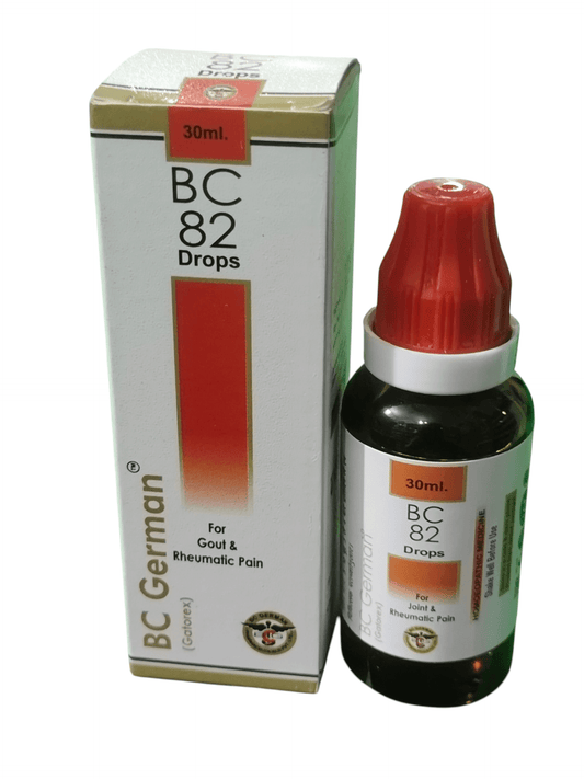 BC 82 Drops bottle and packaging on a white background
