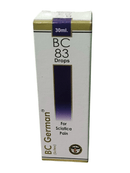 Box of BC German BC 83 Drops for Sciatica Pain on a white background