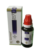"BC German BC 83 Drops bottle and packaging on a white background"