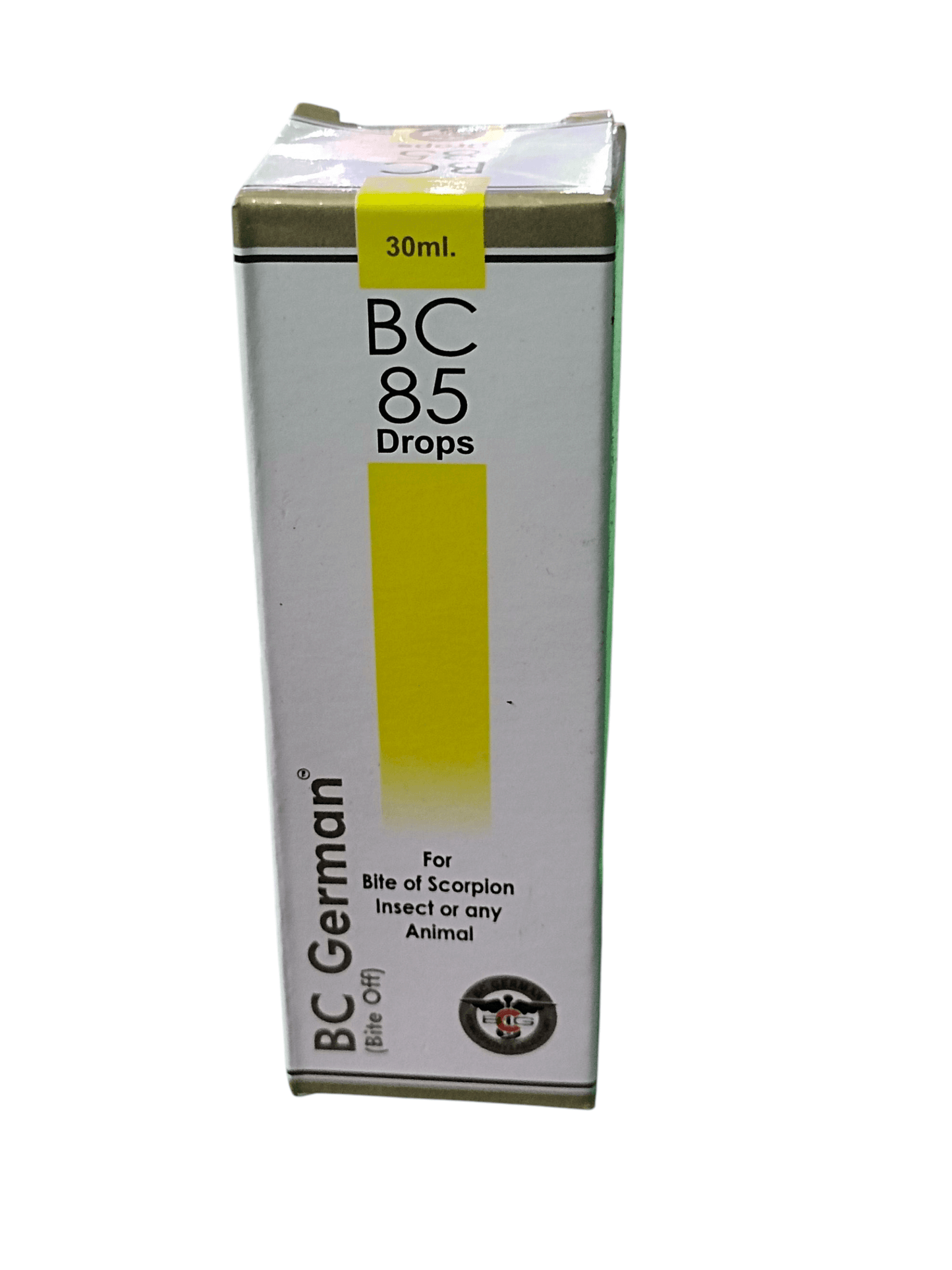 BC GERMAN 85 BITE OF SCORPLAN INSECT OR ANY ANIMAL DROPS HOMEOPATHIC MEDICINE 30ML.