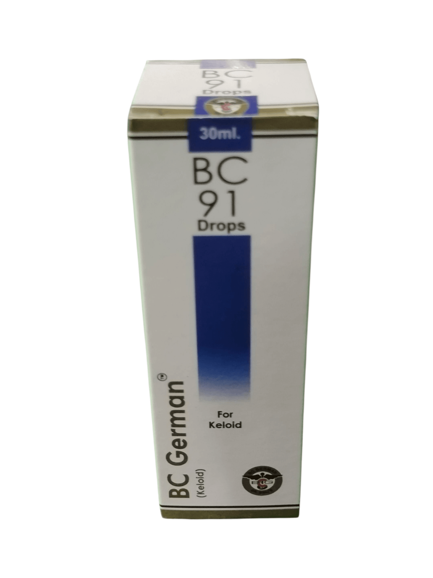 BC GERMAN 91 KELOID DROPS HOMEOPATHIC MEDICINE 30ML packaging side view