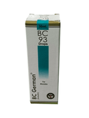 BC GERMAN 93 MEOSLES DROPS HOMEOPATHIC MEDICINE 30ML box side view packaging