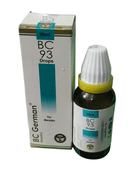 BC GERMAN 93 MEOSLES DROPS HOMEOPATHIC MEDICINE 30ML product bottle and packaging.