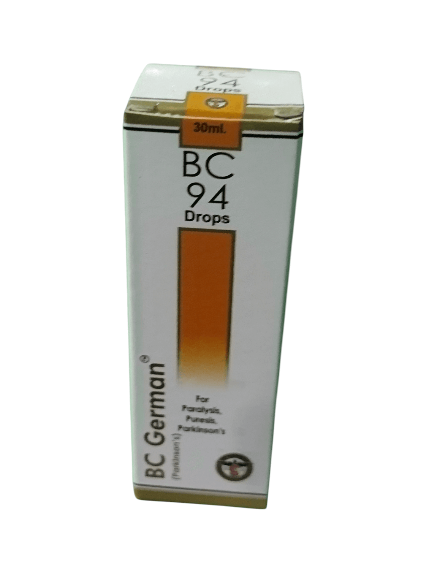 BC GERMAN 94 PARALYSIS,PURESIS, PARKINSON'S DROPS HOMEOPATHIC MEDICINE 30ML packaging image.