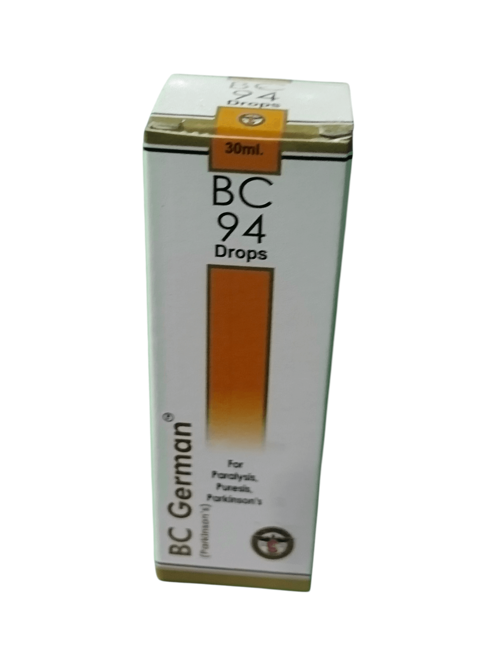 BC GERMAN 94 PARALYSIS,PURESIS, PARKINSON'S DROPS HOMEOPATHIC MEDICINE 30ML packaging image.