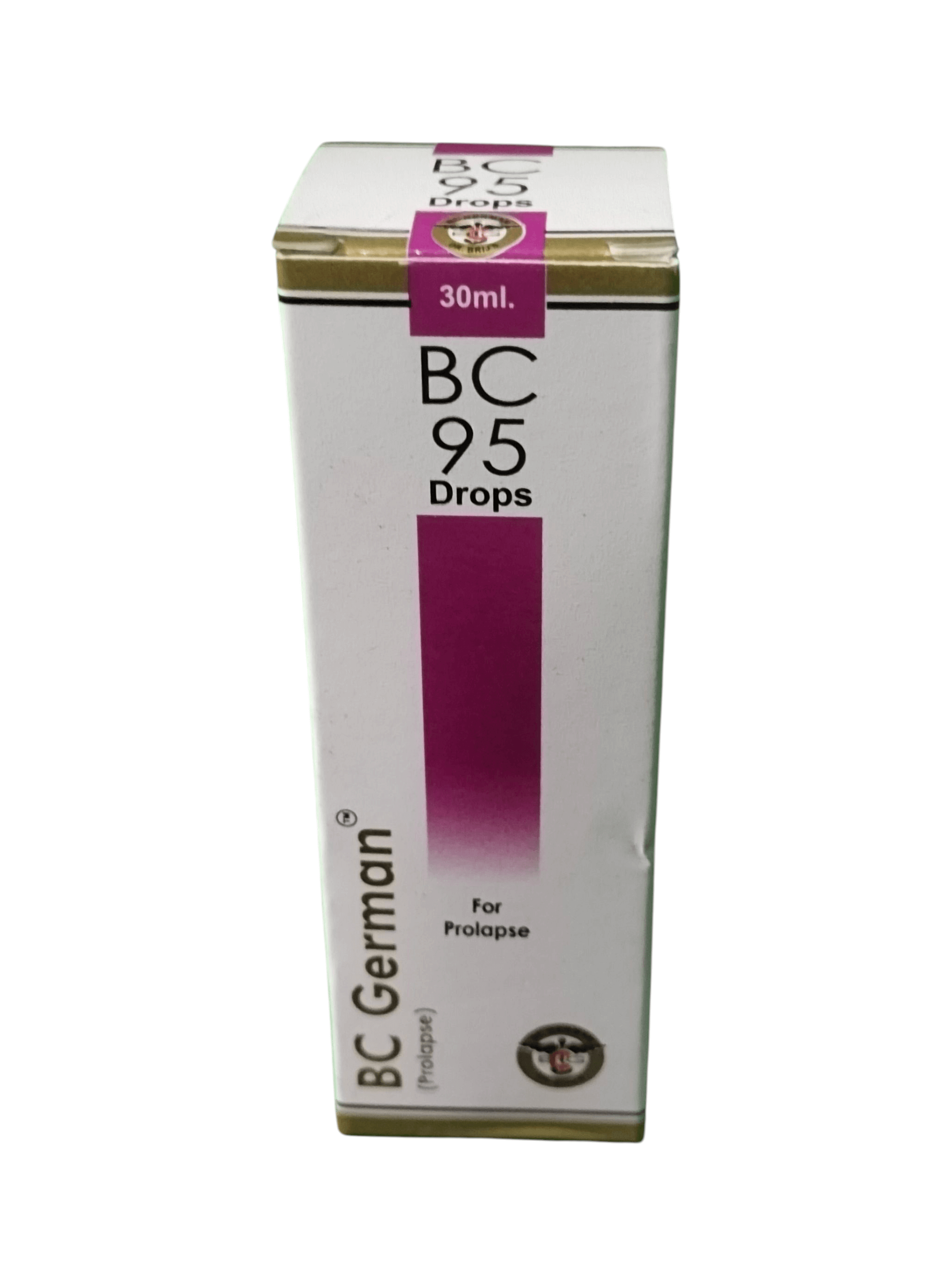 BC GERMAN 95 PROLAPSE DROPS HOMEOPATHIC MEDICINE 30ML packaging image