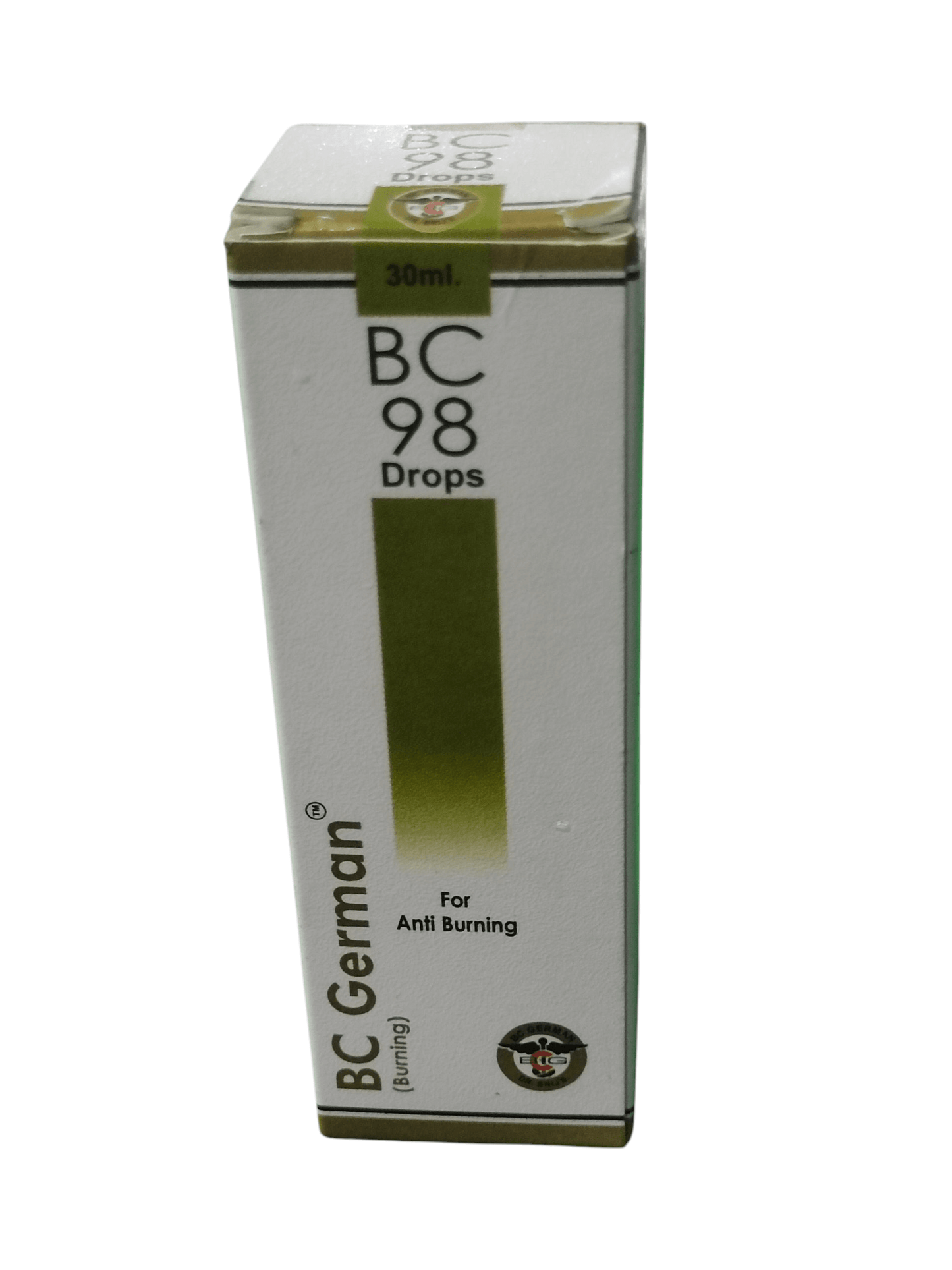 BC GERMAN 98 ANTI BURNING DROPS HOMEOPATHIC MEDICINE 30ML packaging image