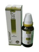 BC GERMAN 98 ANTI BURNING DROPS HOMEOPATHIC MEDICINE 30ML bottle and packaging.