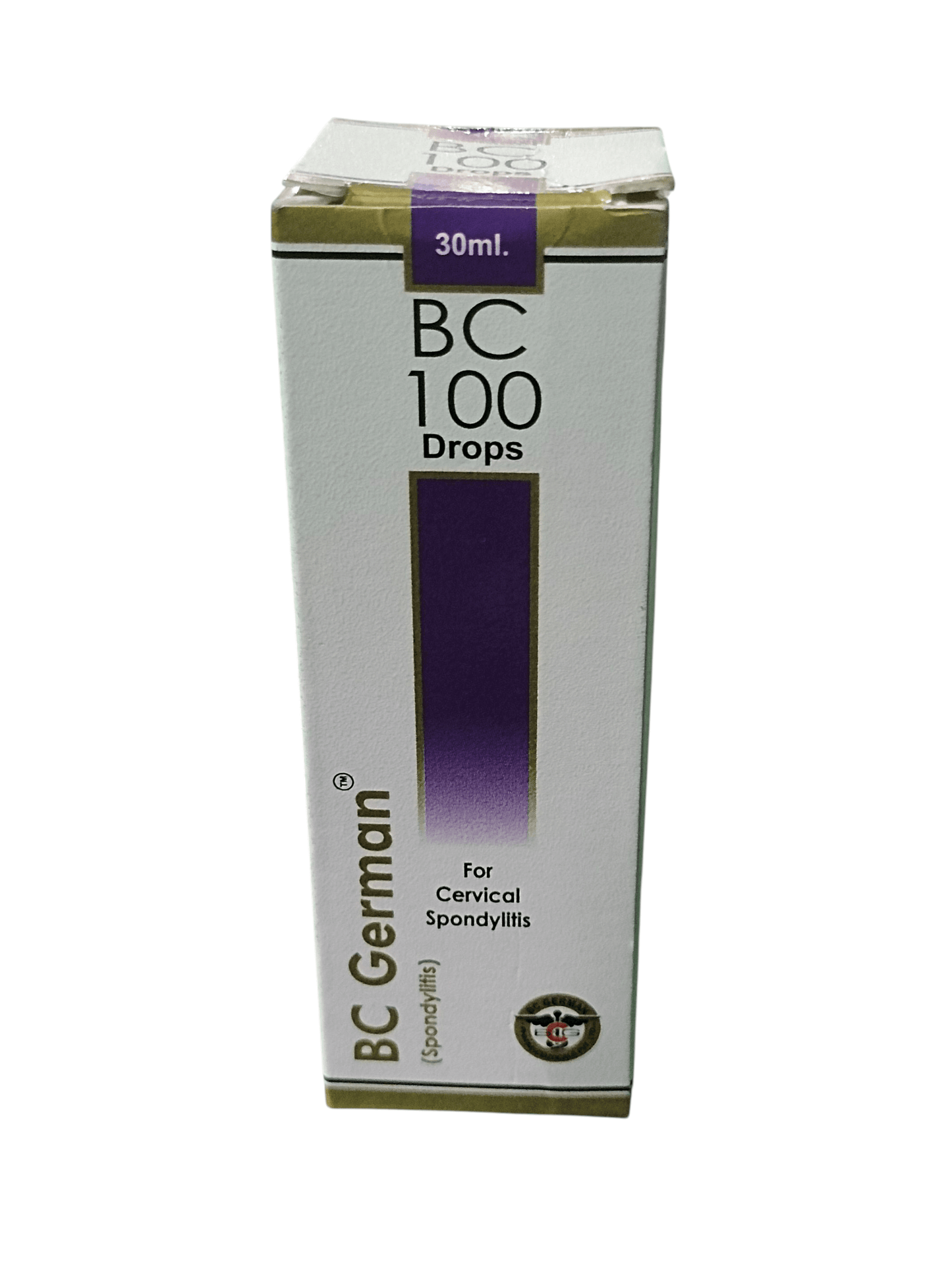 BC GERMAN 100 CERVICAL SPONDYLITIS DROPS HOMEOPATHIC MEDICINE 30ML packaging image