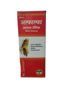 BC GERMAN ALFALFA IRON TONIC WITH GINSENG HOMEOPATHIC MEDICINE 450ML packaging with health benefits.