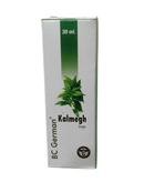 BC GERMAN KALMEGH DROP HOMEOPATHIC MEDICINE 30ML packaging showcasing herbal extract ingredients.