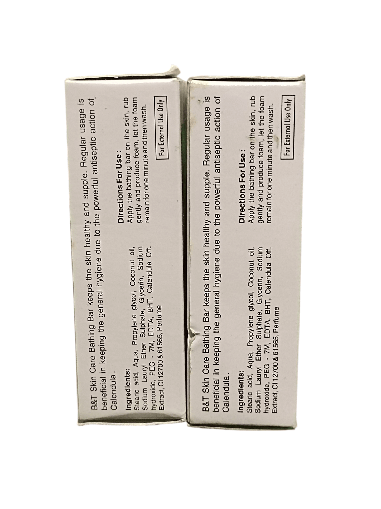 B&T BOERICKE AND TAFEL SKIN CARE BATHING BAR SOAP 75GM HOMEOPATHIC MEDICINE (PACK OF 3) product packaging side view.