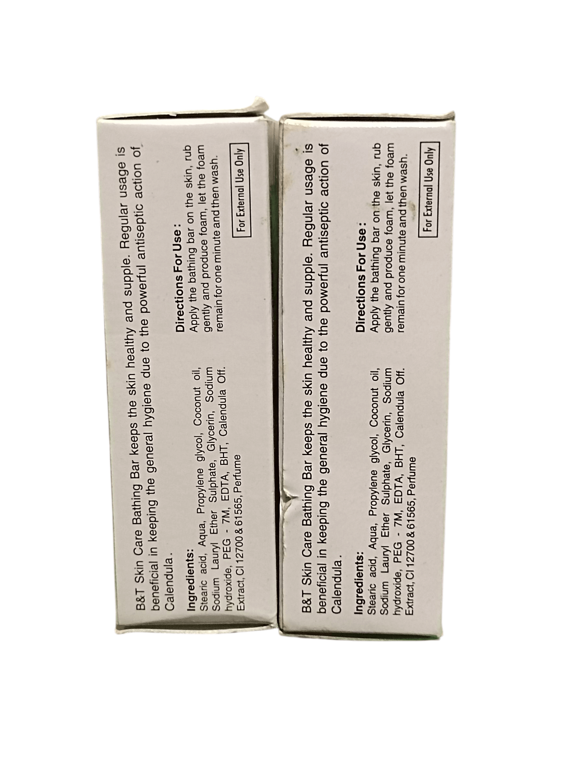B&T BOERICKE AND TAFEL SKIN CARE BATHING BAR SOAP 75GM HOMEOPATHIC MEDICINE (PACK OF 3) product packaging side view.