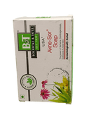 B&T BOERICKE & TAFEL AKNE SOR SOAP (PACK OF 3) HOMEOPATHIC MEDICINE package with natural ingredients and dermatologically tested stamp.