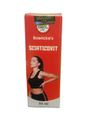 BRL SCIATICOVIT DROPS HOMEOPATHIC MEDICINE 30ML packaging with a woman relieving back pain.