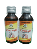 BRL KOUGH-VIT SYRUP COUGH EXPECTORANT HOMEOPATHIC MEDICINE 100ML. (PACK OF 2) bottles displayed together.