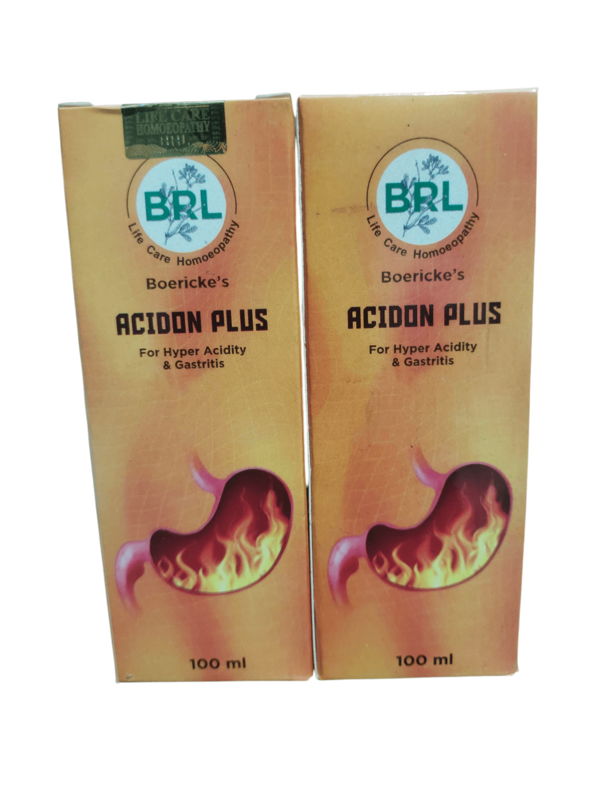 BRL ACIDON PLUS SYRUP FOR HYPER ACIDITY & GASTRITIS HOMEOPATHIC MEDICINE 100ML. (PACK OF 2)