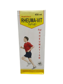 BRL RHEUMA-VIT SYRUP HOMEOPATHIC MEDICINE 450ML packaging designed for joint and muscle pain relief.