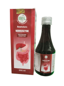 BRL BOERICOZYME SYRUP FOR PROPER DIGETION HOMEOPATHIC MEDICINE 200ML bottle and packaging with digestive illustration.
