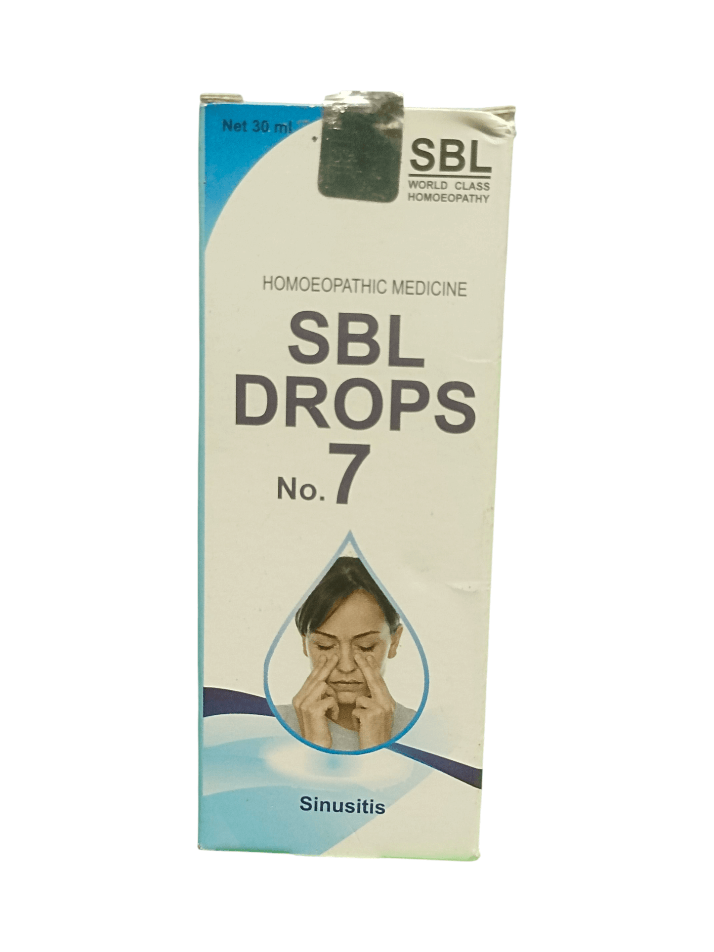 SBL Drops No. 7 packaging for sinusitis on a white background