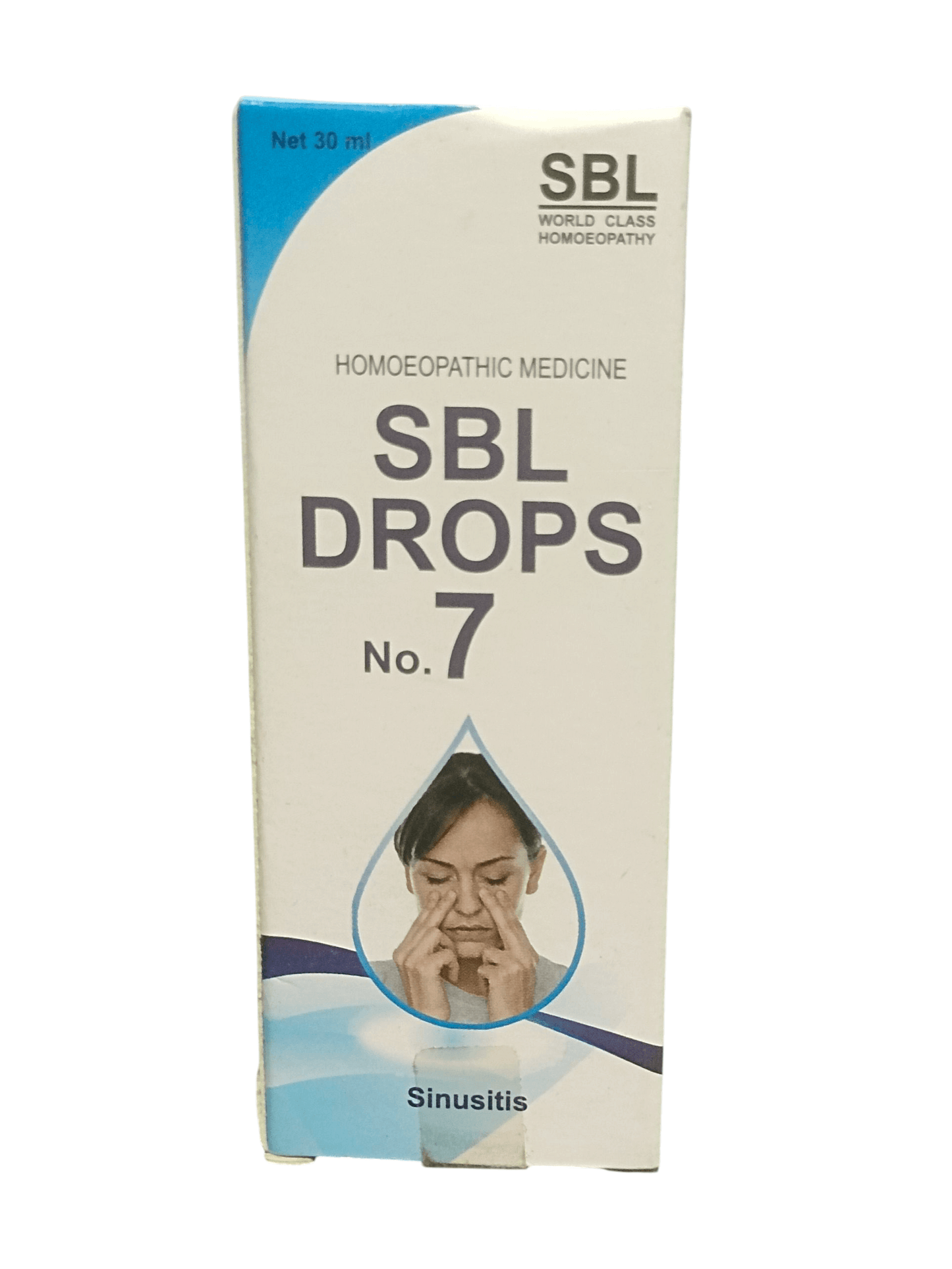 SBL Drops No. 7 packaging for sinusitis on a white background