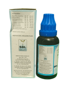 SBL homeopathy bottle and box on a white background