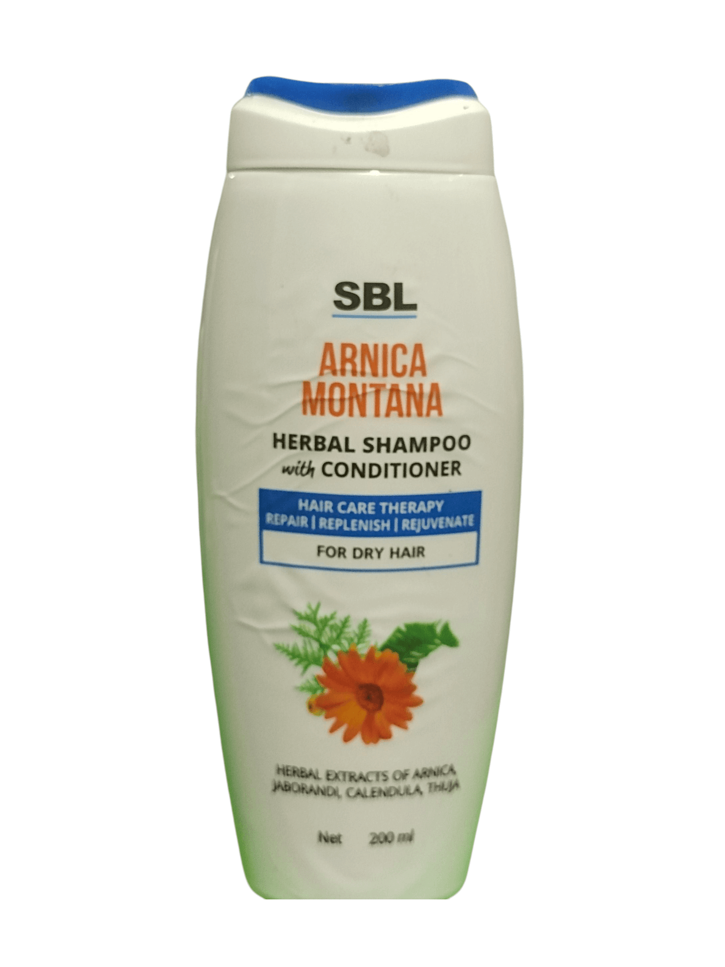 SBL ARNICA MONTANA HERBAL SHAMPOO WITH CONDITIONER 200ML. HOMEOPATHIC MEDICINE FOR DRY HAIR.