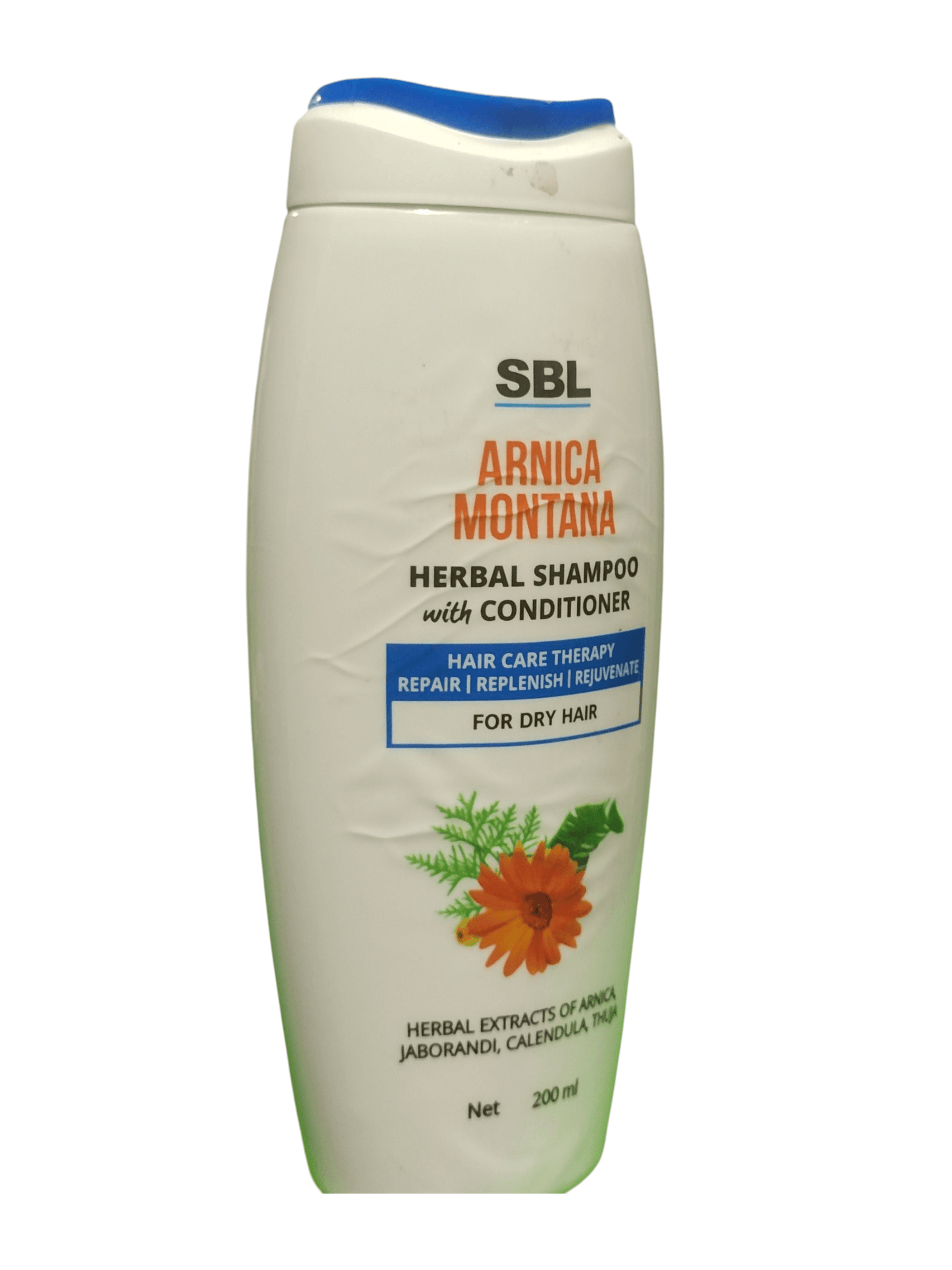 SBL ARNICA MONTANA HERBAL SHAMPOO WITH CONDITIONER 200ML. HOMEOPATHIC MEDICINE FOR DRY HAIR.