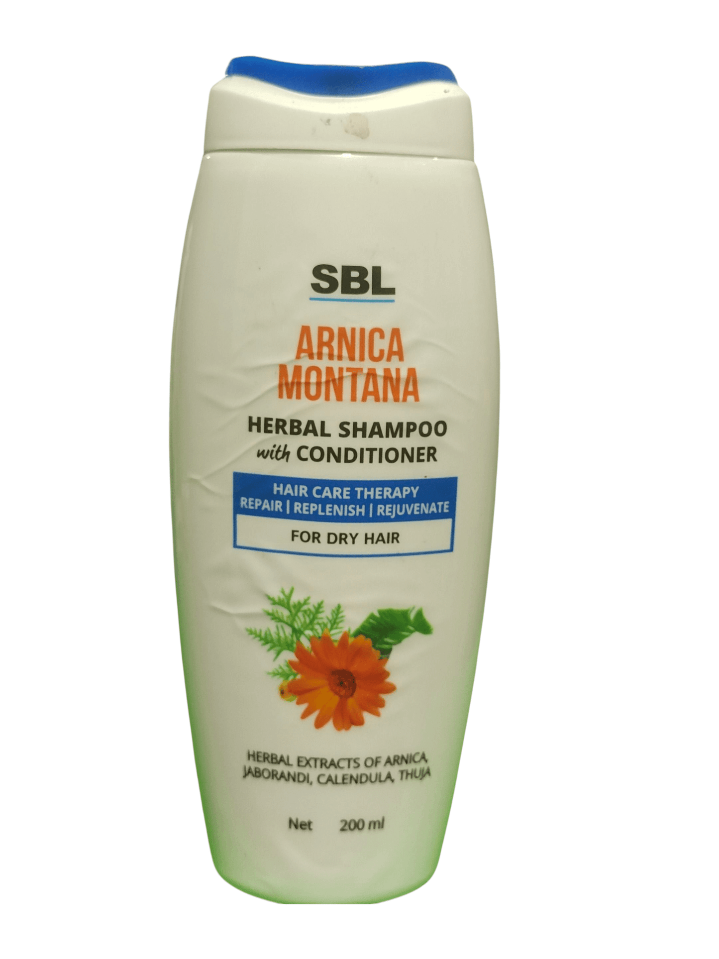SBL ARNICA MONTANA HERBAL SHAMPOO WITH CONDITIONER 200ML. HOMEOPATHIC MEDICINE FOR DRY HAIR.