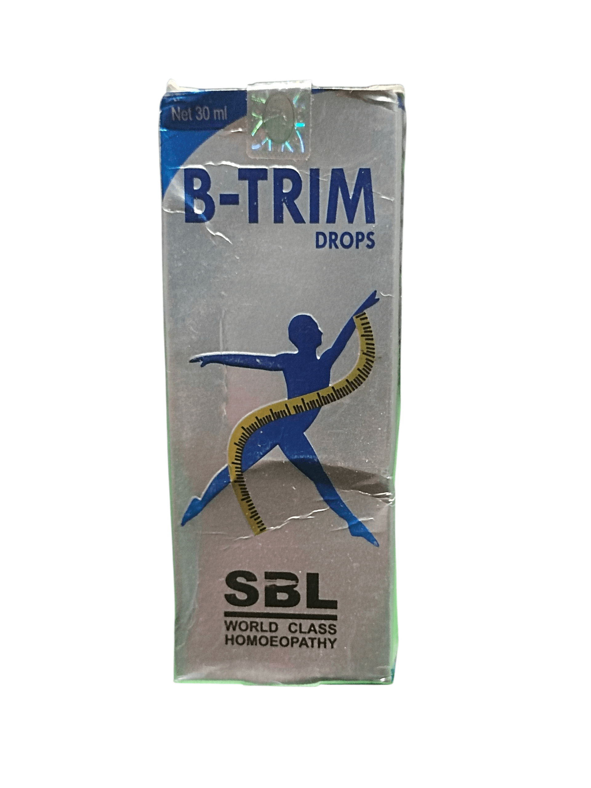SBL B-TRIM DROPS HOMEOPATHIC MEDICINE 30ML packaging for weight management and fat reduction.