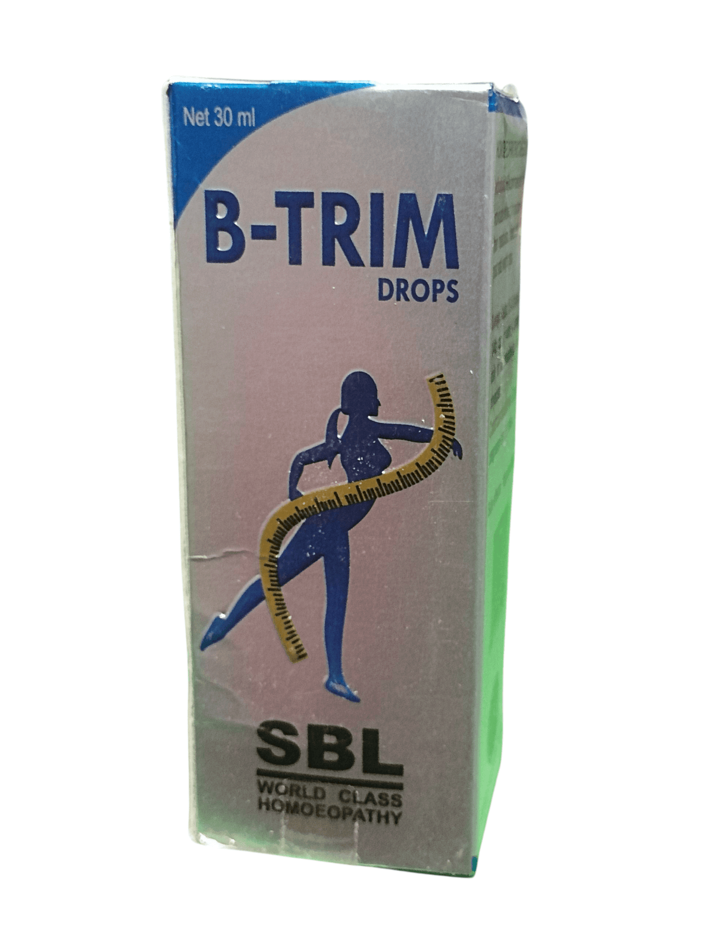 SBL B-TRIM DROPS HOMEOPATHIC MEDICINE 30ML packaging for weight management and fat reduction.