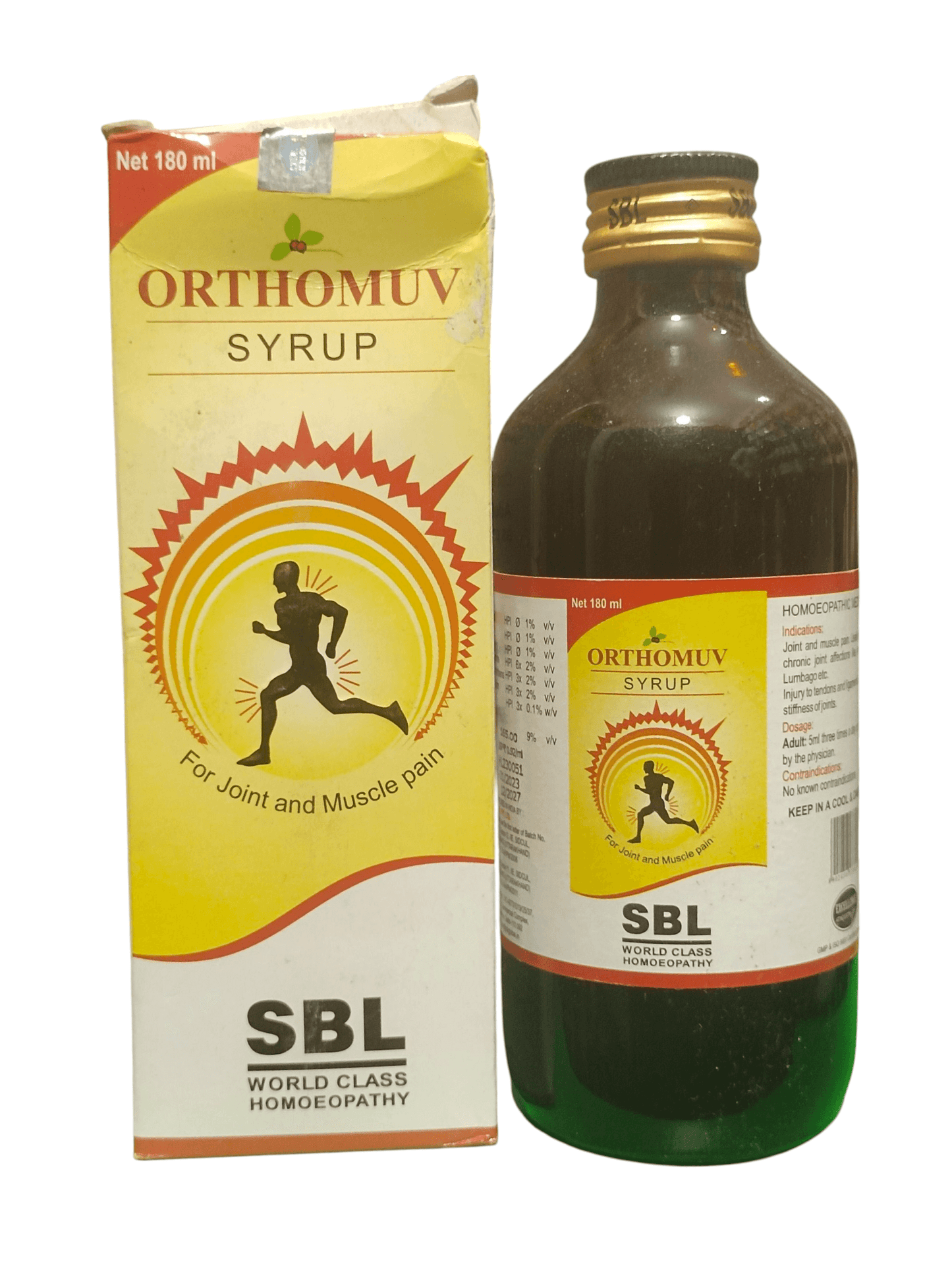 SBL ORTHOMUV SYRUP FOR JOINT AND MUSCLES PAIN HOMEOPATHIC MEDICINE 500ML.