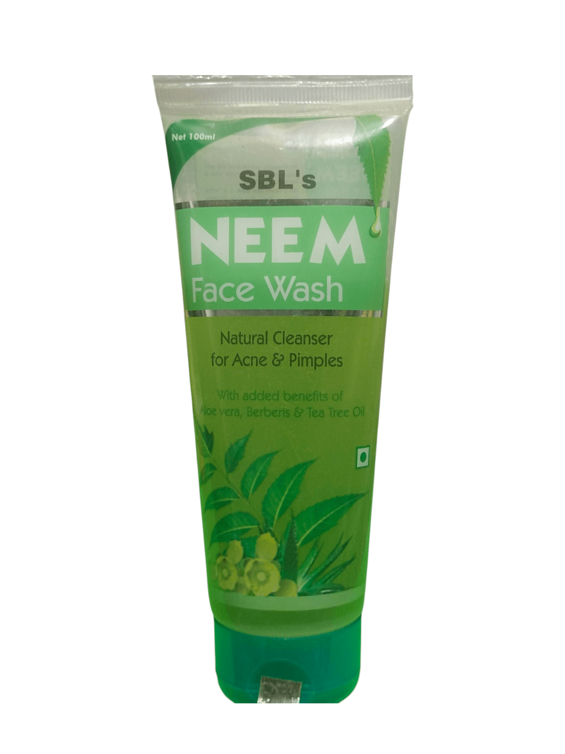 SBL NEEM FACE WASH HOMEOPATHIC MEDICINE 100ML tube with natural ingredients for clear skin