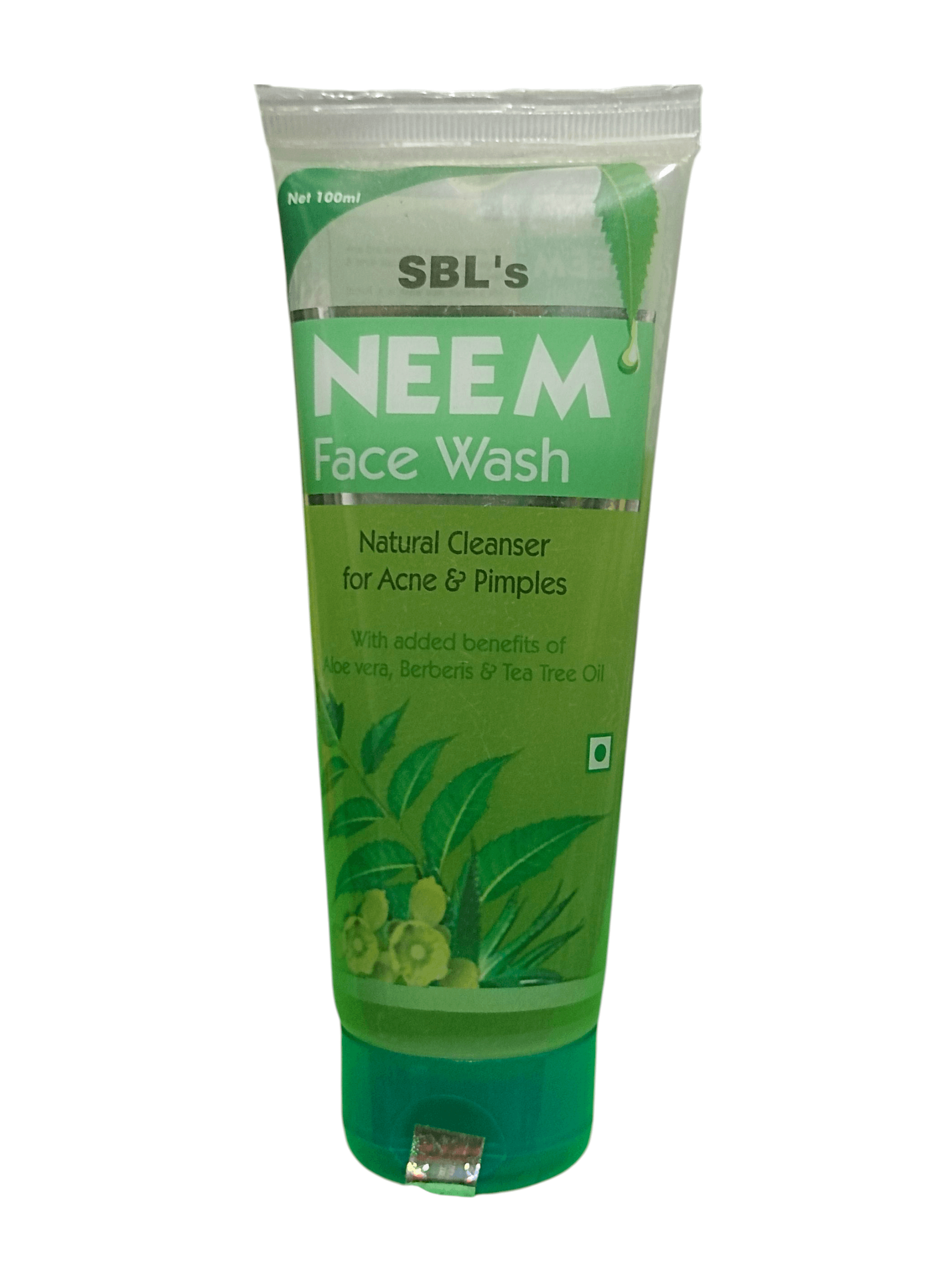 SBL NEEM FACE WASH HOMEOPATHIC MEDICINE 100ML - Natural Cleanser for Acne & Pimples in a tube.