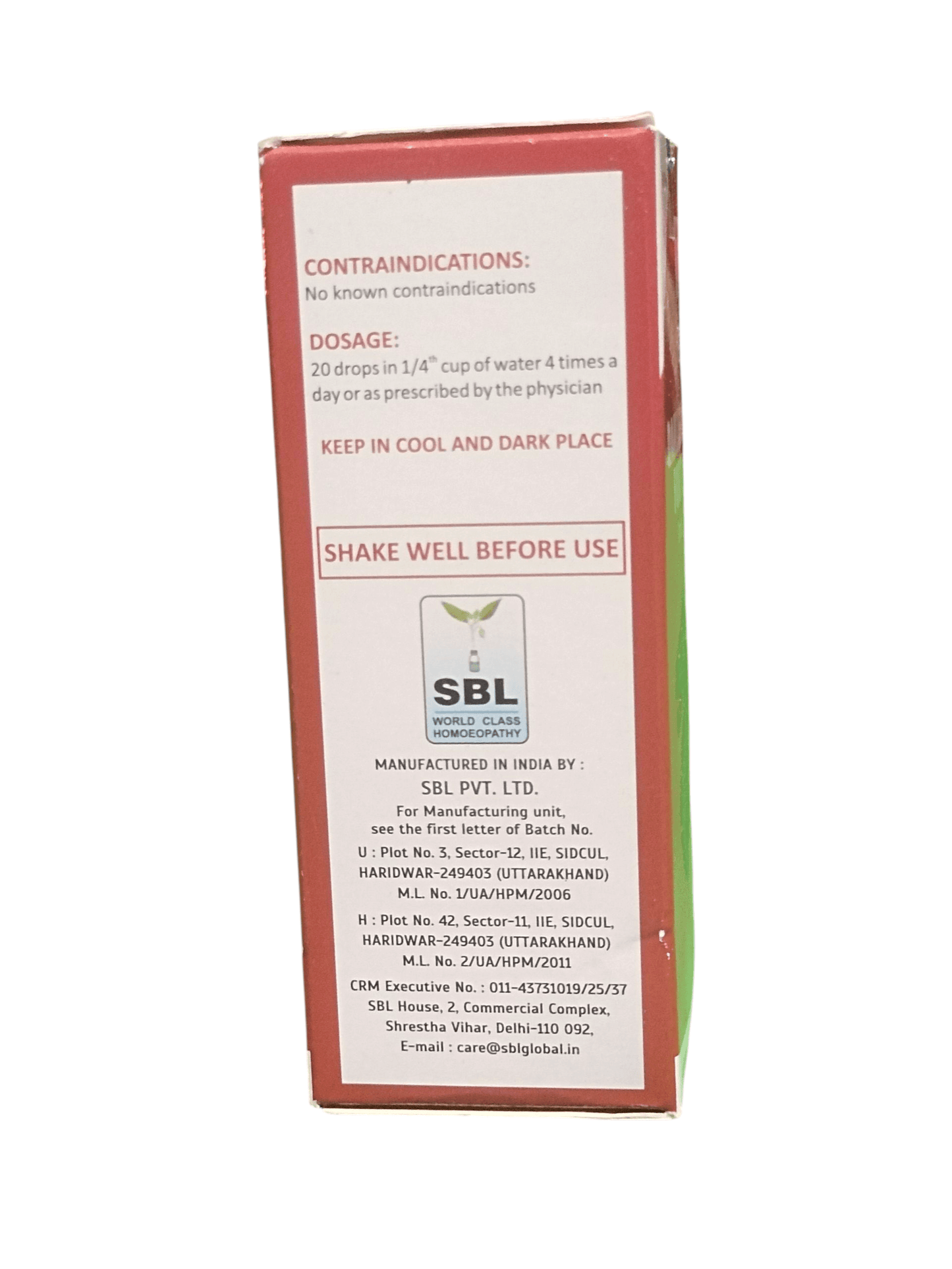 SBL DAMIAGRA FORTE DROPS HOMEOPATHIC MEDICINE 30ML product information and dosage instructions.