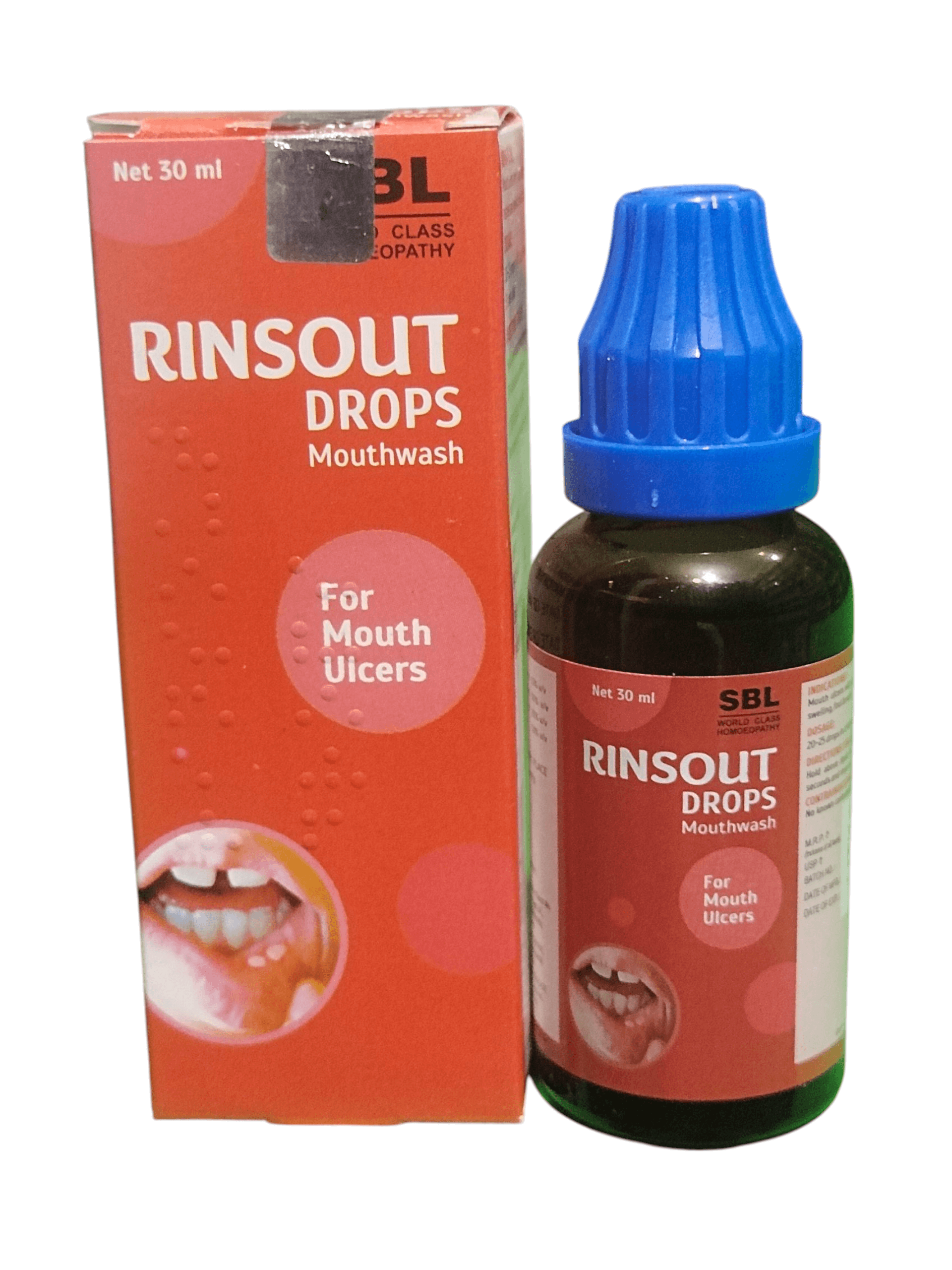 SBL RINSOLIT DROPS WOUTHWASH HOMEOPATHIC MEDICINE 30ML for mouth infections and bad breath.